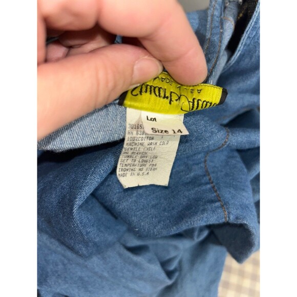 Stuart Alan Vintage Denim Chambray Vest Layered Maxi Dress size 14 Western - Picture 12 of 12